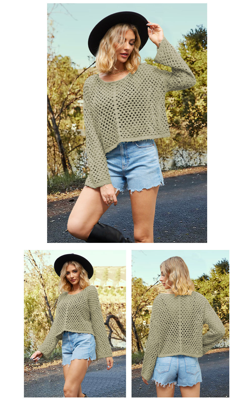 Bell Sleeve Loose Hollow Women's Cardigan 12