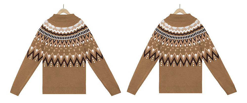 Vintage sweater high collar loose knit sweater 18