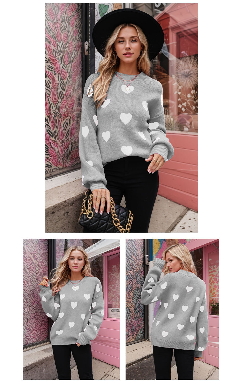 women's large size loose sweater 15 02