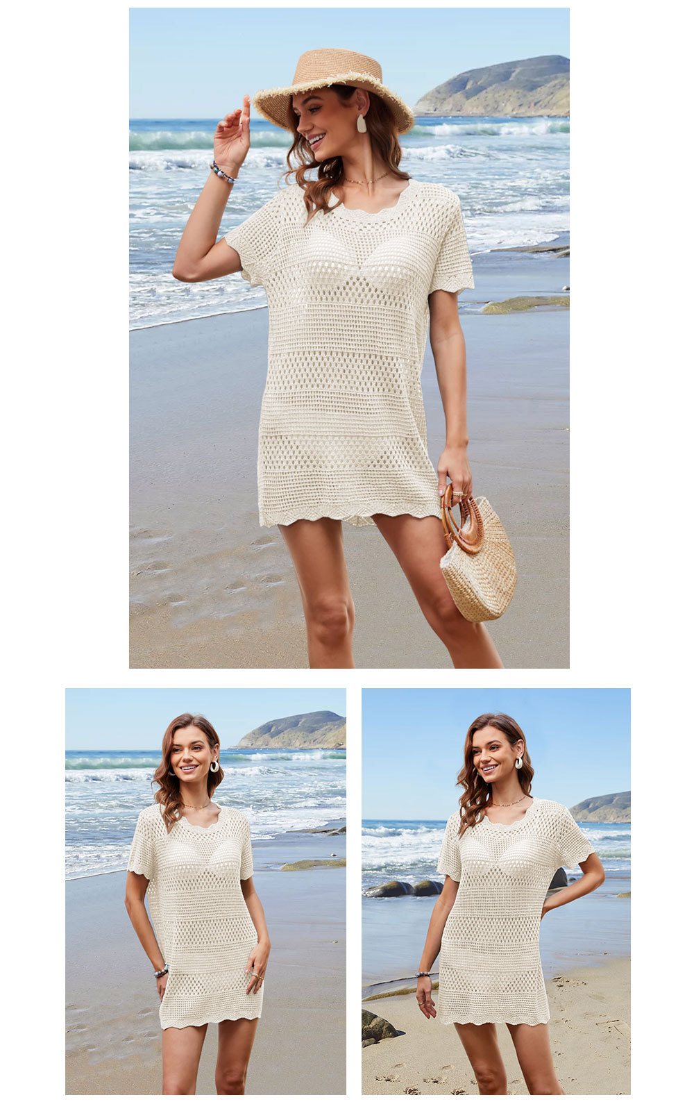 Crochet Hollow Cardigan Knitted Beach Dress 42