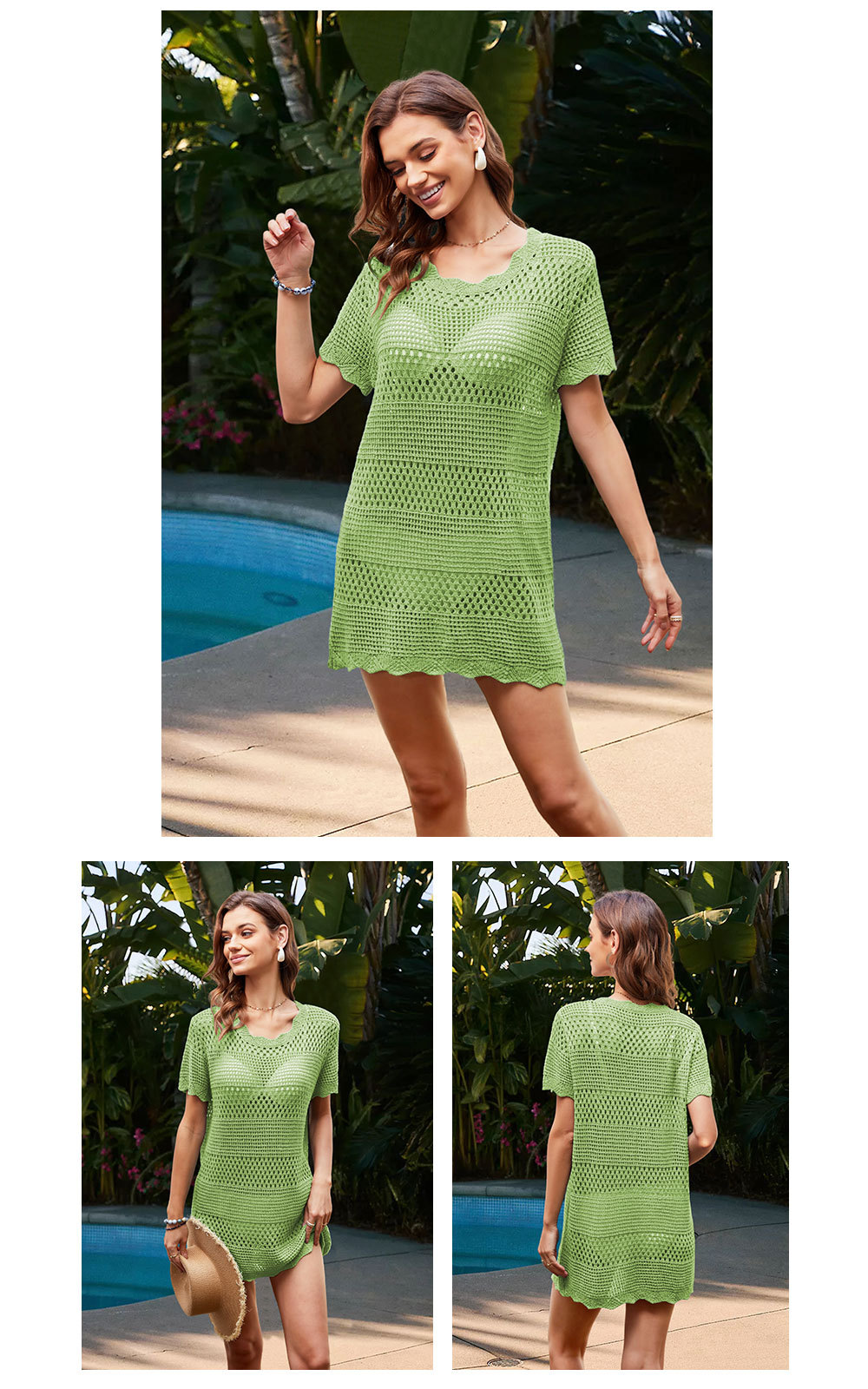 Crochet Hollow Cardigan Knitted Beach Dress 43