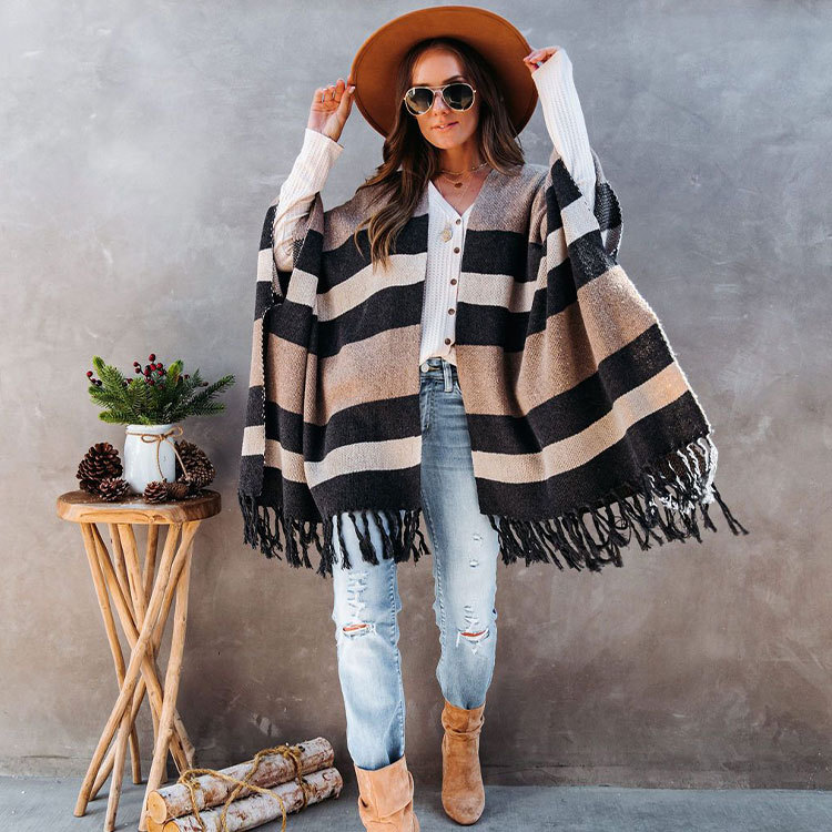 Tassel ins sweater knitted sweater shoulder coat 30 02